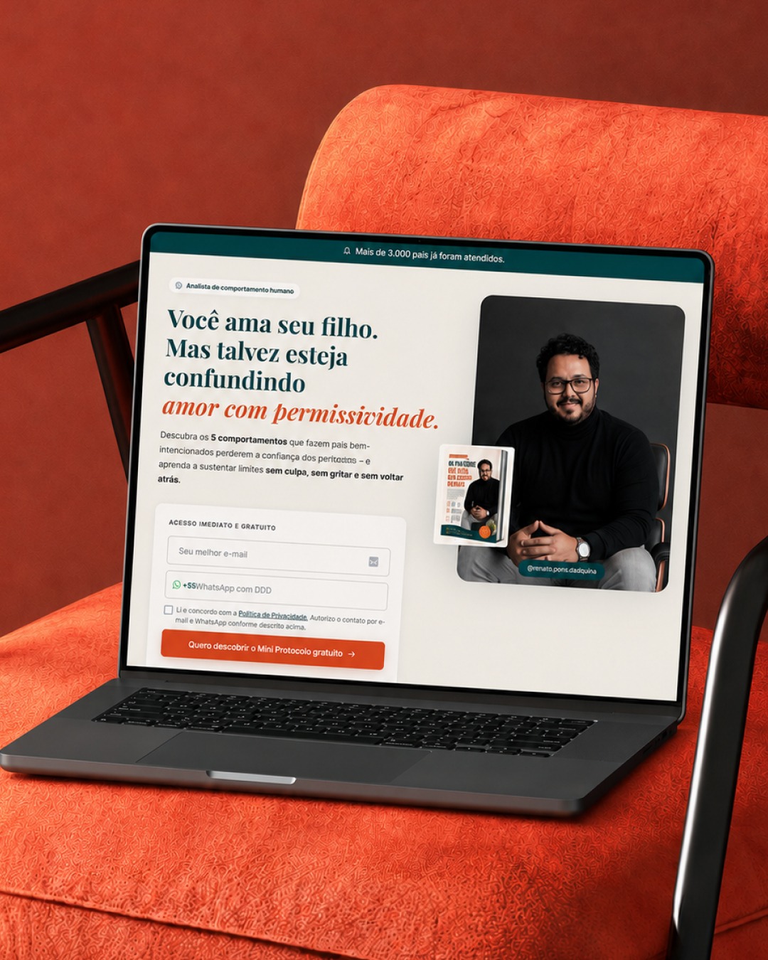 Site RENATO PONTE apresentado em mockup